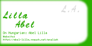 lilla abel business card